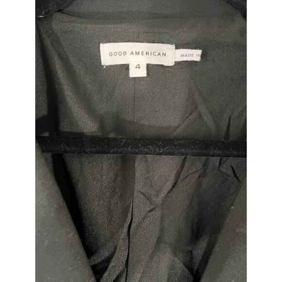 NWT Good American Boss Blazer 2.0 size 4 XL Double Breasted Oversized Black - Picture 4 of 8